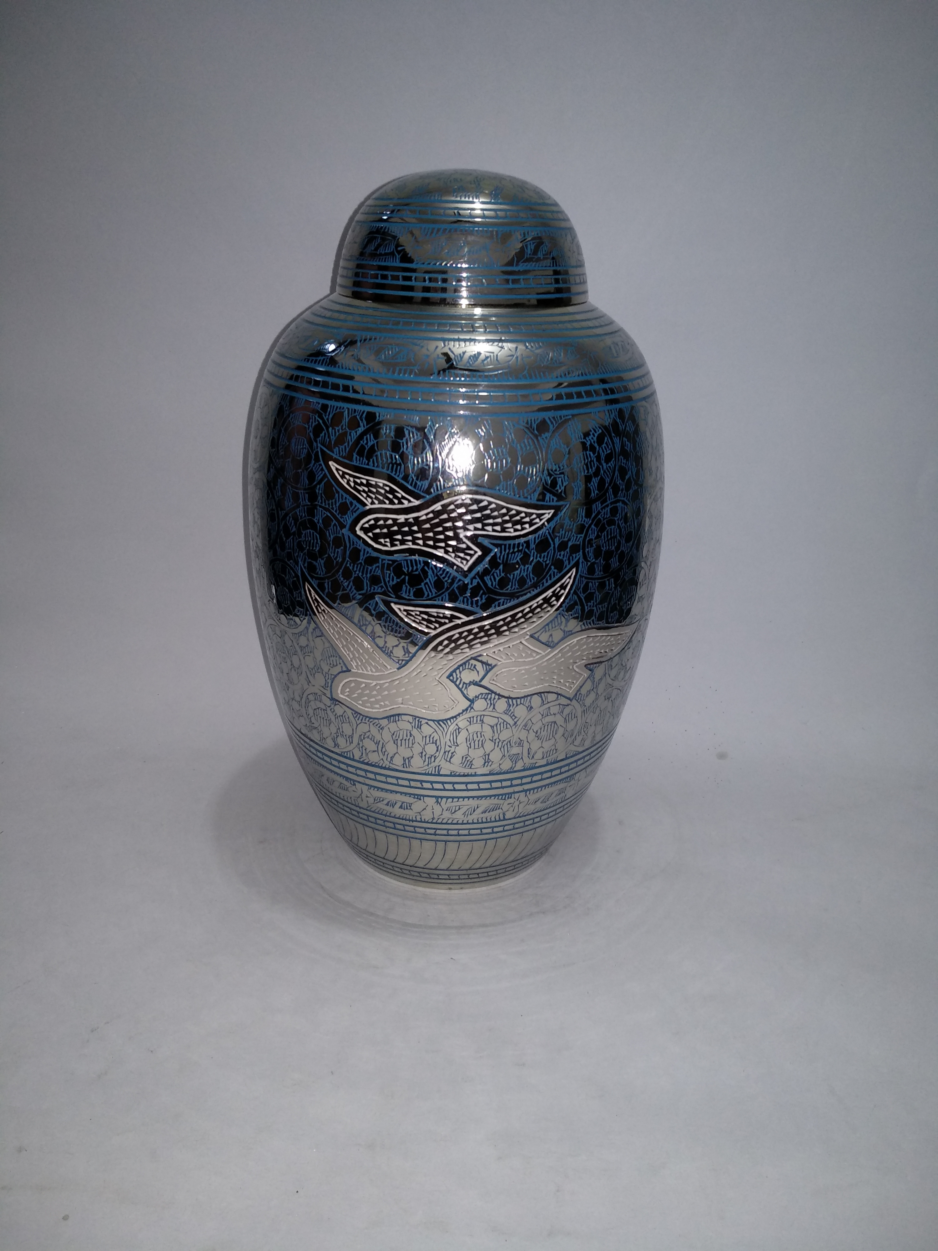Gold Multi-color Brass Cremation Urn