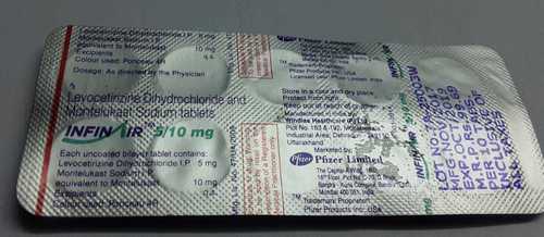 Levocetirizine Dihydrochloride & Montelukast Sodium - 10 MG Tablets | Anti-Bacterial, Suitable for Adults and Aged Persons, Store in a Dry Place