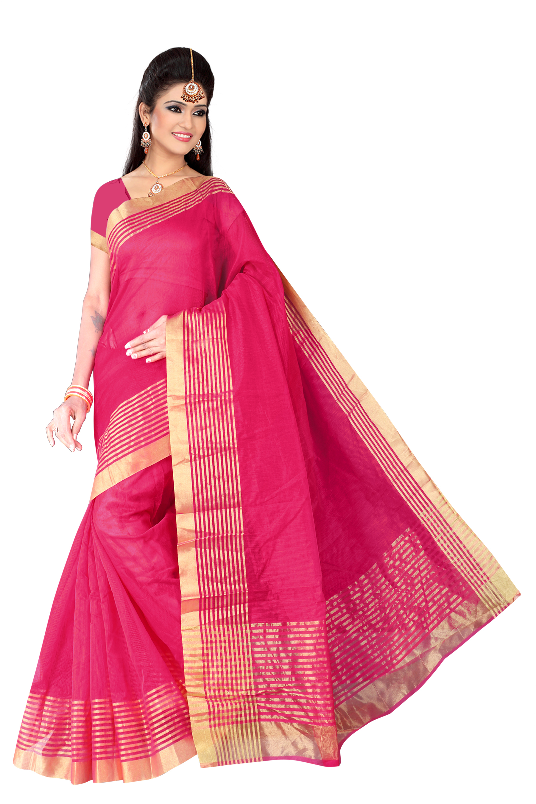 New Designer Net Saree - Net Material, Multicolour Pattern | Hand Printed Design, Elegant Patch Work, Unique Indian Style