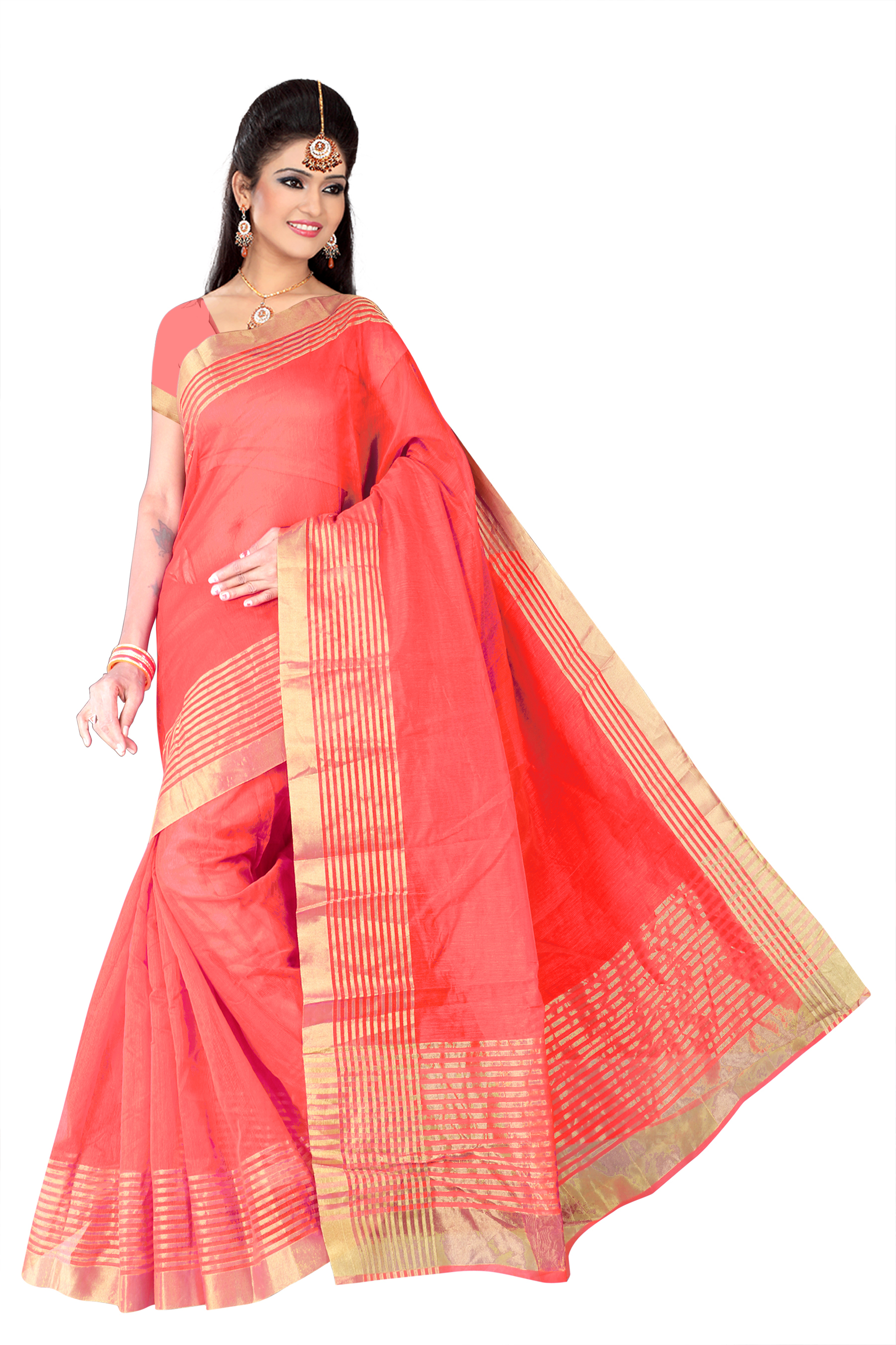 New Designer Net Saree - Net Material, Multicolour Pattern | Hand Printed Design, Elegant Patch Work, Unique Indian Style