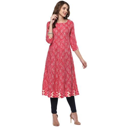 कॉटन अनारकली लॉन्ग कुर्तियां