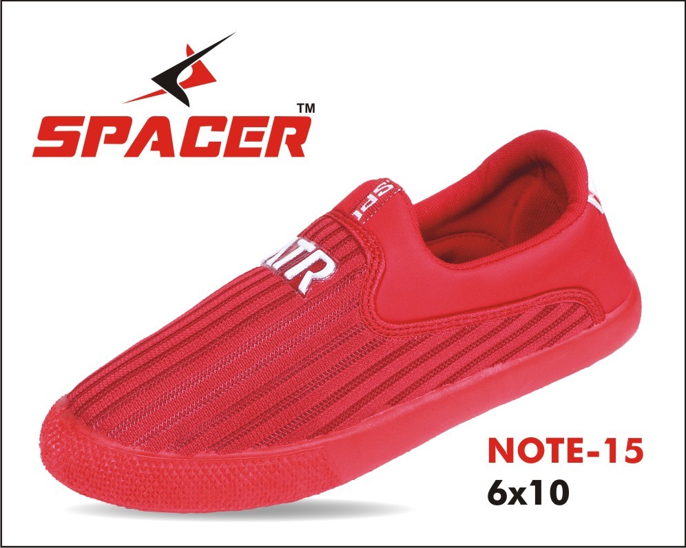 Red Canvas Mocassins Shoes