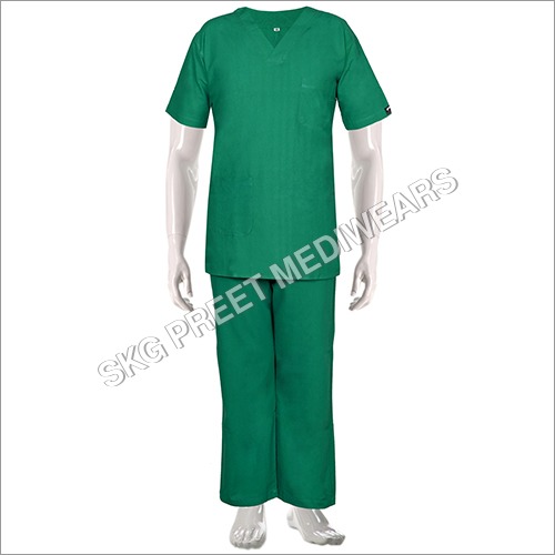 Green Cotton Scrub Suit