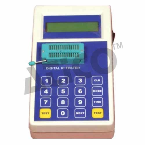 Digital IC Tester - 28 Pin DIP ZIF Socket, 16x2 LCD Display | 16 Key Keypad, 9VDC Supply, Tests 74 Series & 40/45 CMOS ICs