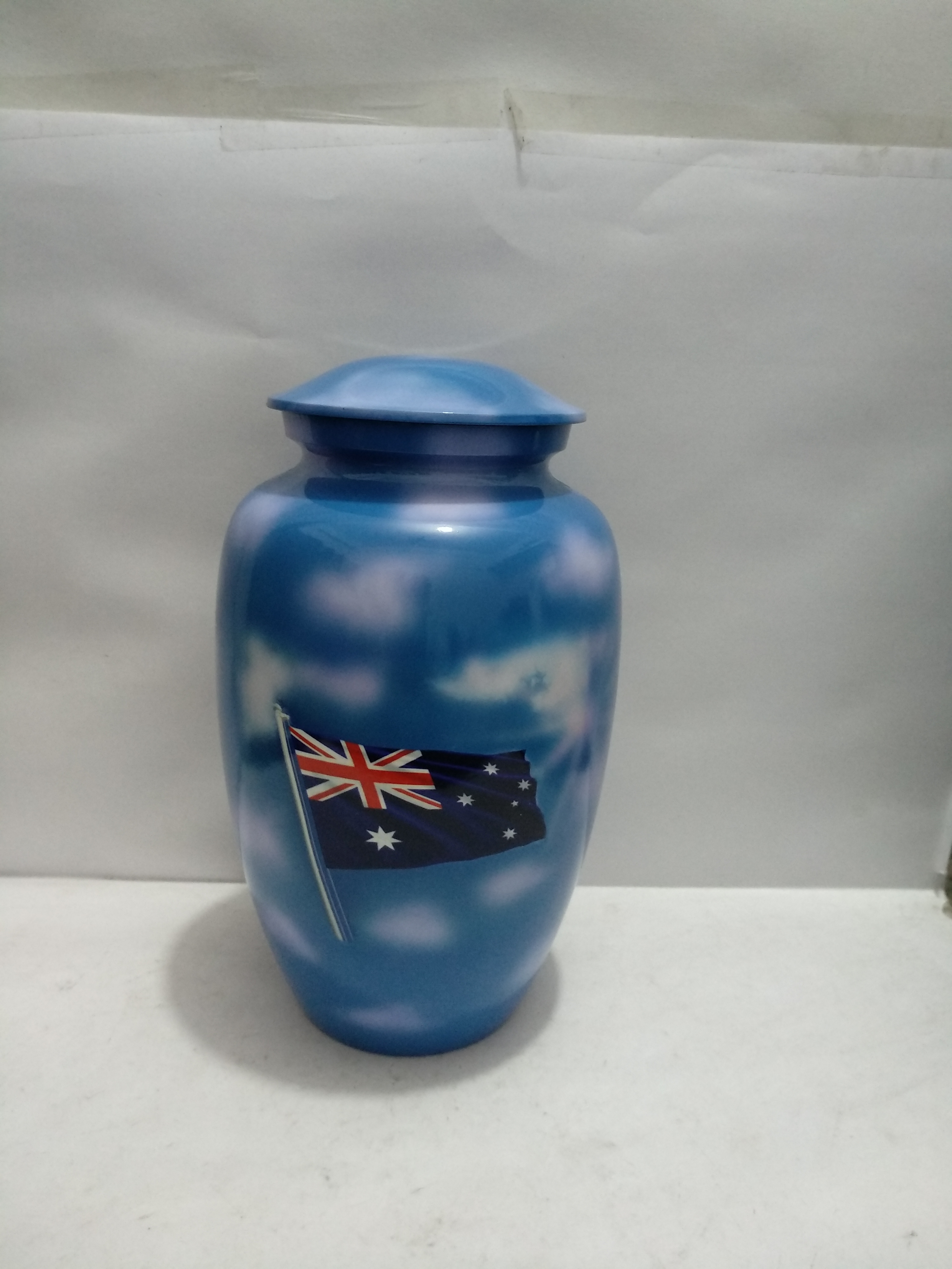 Enamel Red Adult Cremation Urn For Ashes