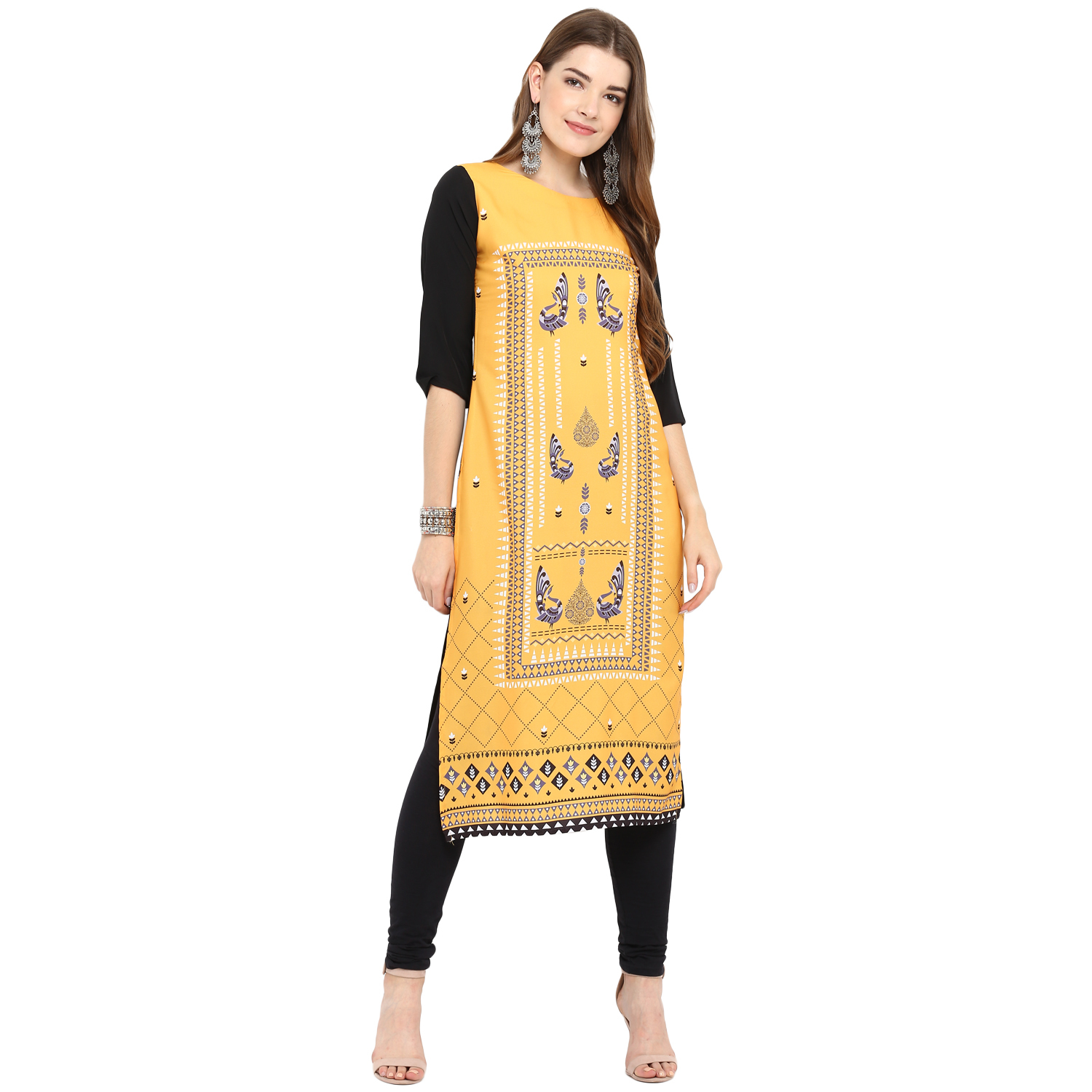Long Crepe Kurti
