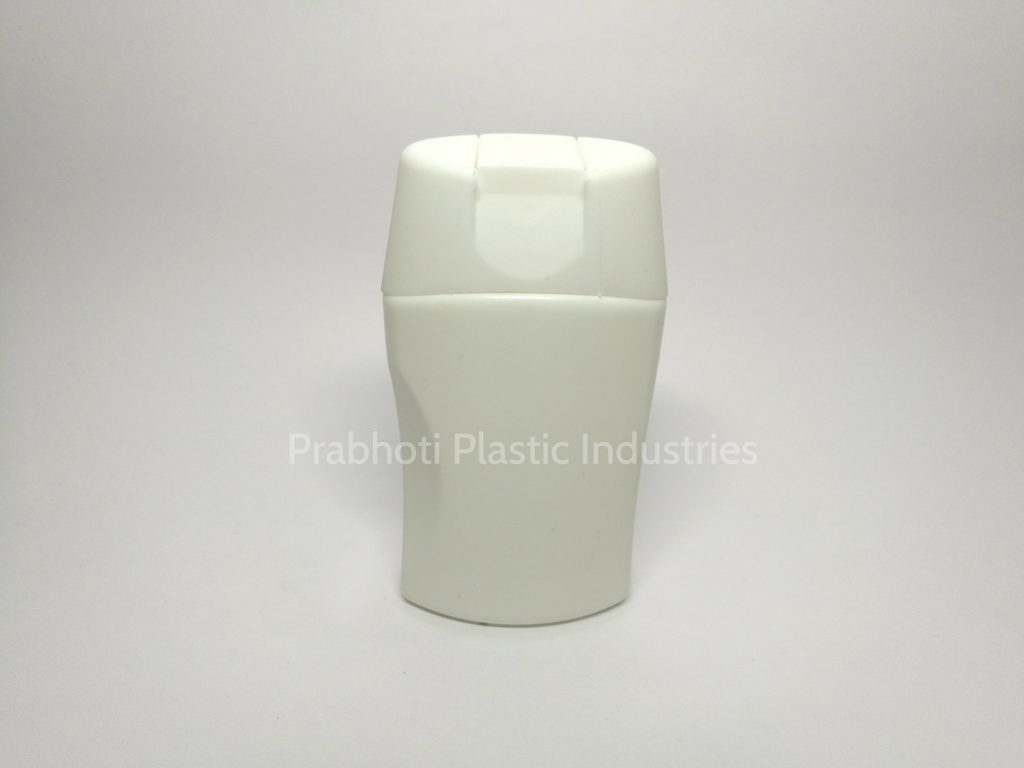 Tulip Powder Bottle With Oval Fliptop Cap - Hdpe Plastic, 50/100/200ml Capacity, Leak Proof, Opaque White, Black, Green, Red Colors | Soft Flexibility, Easy Open End Closure