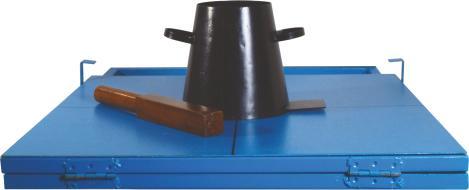 Concrete Flow Table Test Set - Steel Material, High Capacity, Wooden Finish | Low Humidity, 500W Power, 240V Industrial Usage