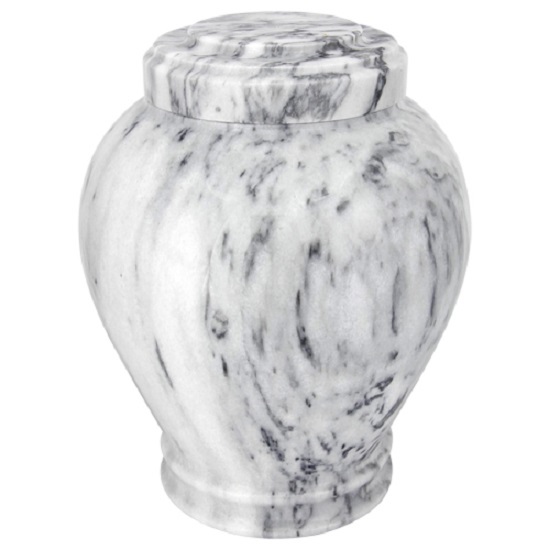 White & Red Flowerpot Cremation Urn For Home Decor