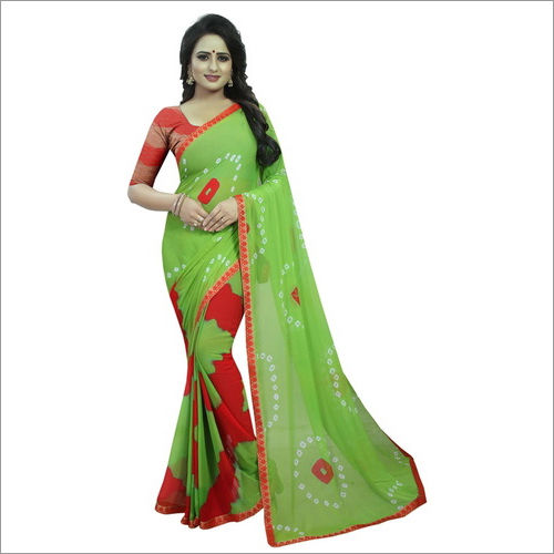 Multicolour Fancy Chiffon Saree