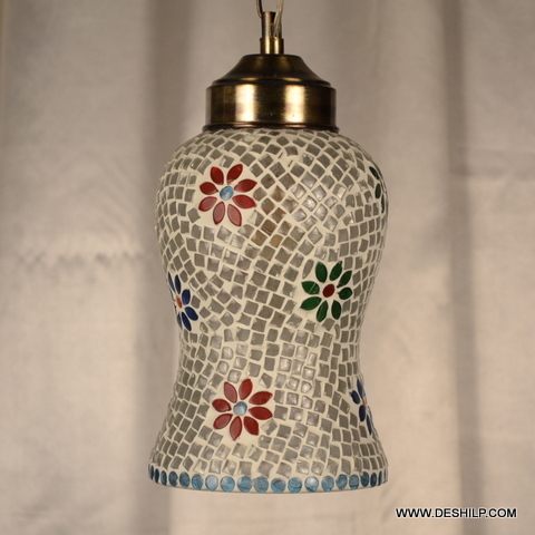 Mosaic Wall Hanging - Glass & Metal, 4x10 - 6x10 Inch, Multicolor, Round Shape, Traditional Style, Polished Finish, 5-10 Kg Weight