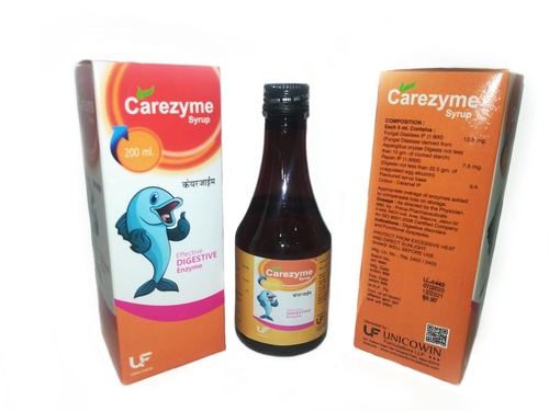 Effective Digestive Enzyme Syrup - 12.5 mg Fungal Diastase & 7.5 mg Pepsin, Antispasmodic & Carminative Actions for Improved Digestion