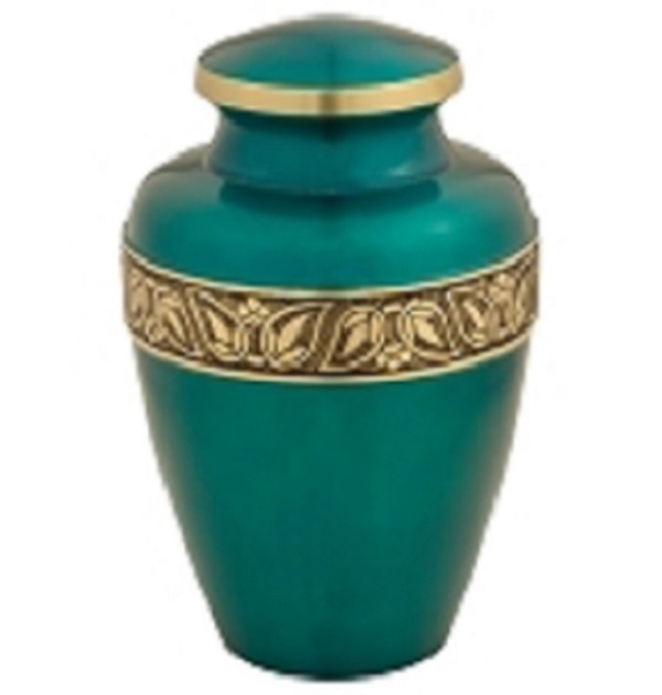 Black Metal Aluminum Urn