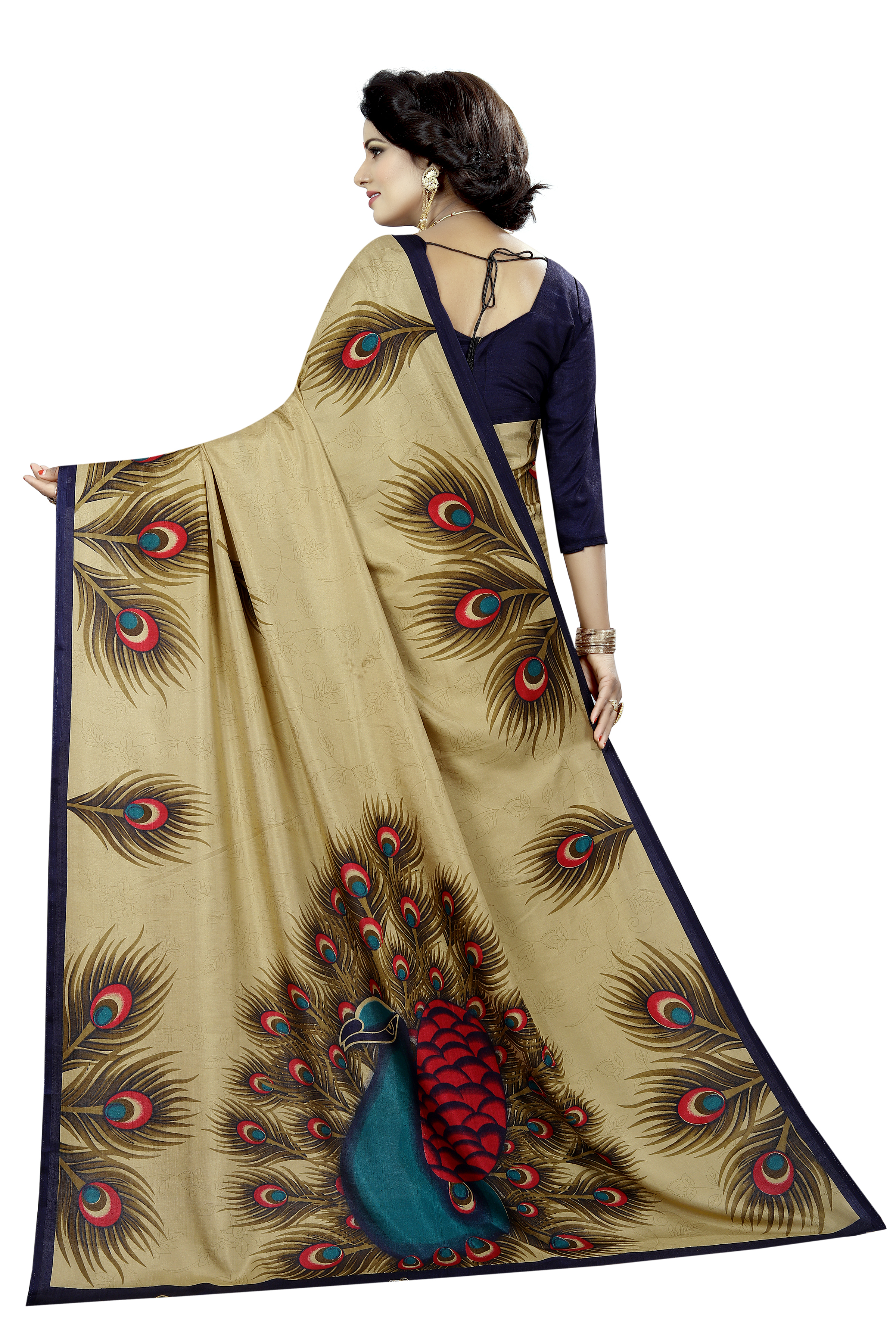 Maalgudi Silk Saree - Art Silk Fabric, 5.50 Mtrs Length, Multicolour Design | Includes 0.80 Mtrs Blouse For Versatile Styling
