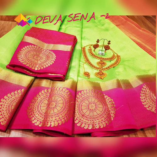Multicolour Kanjivaram Devsena Design Saree