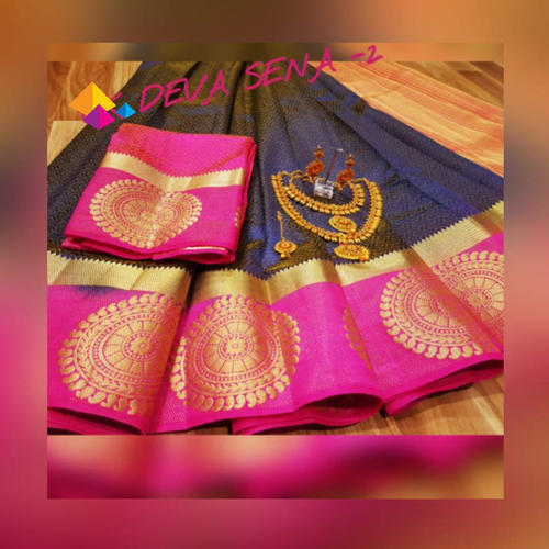 Multicolour Kanjivaram Devsena Design Saree