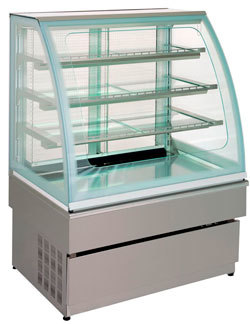 Display Counter - Stainless Steel & Glass, Customized Size & Design, Sleek Silver Finish, 150 Kg Weight