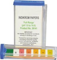 पीएच पेपर में नमी: कम