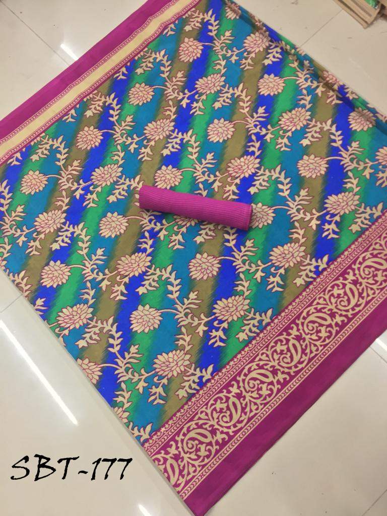 Multicolour New Design Printed Saree