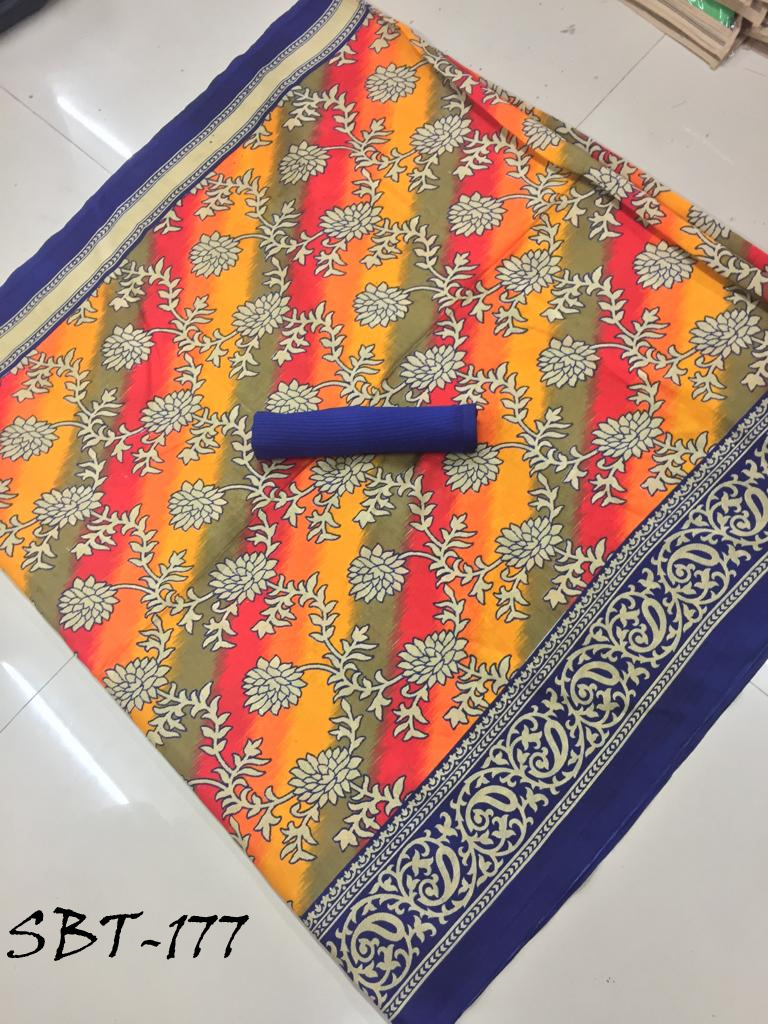 Multicolour New Design Printed Saree