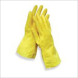 Midas Rubber Gloves - Rubber, Large Size, Yellow Color | Anti-Slip Pattern for Strong Grip, Anatomically Shaped for Comfort and Sensitivity