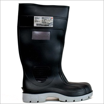 Bata Rhino PVC Gum Boots - Synthetic Leather, 14 Inch Height, Black, Steel Toe | Anti-Slip, Oil Resistant, Comfortable Design, High Abrasion Resistance