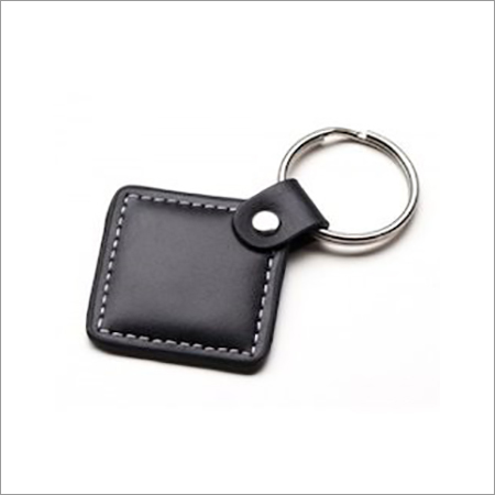 Plain Leather Keychain - Leather Material, Lightweight Design | Durable, Fine Finish, Customizable with Logo and Contact Information