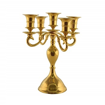 Gold Finish Wedding Candle Holder