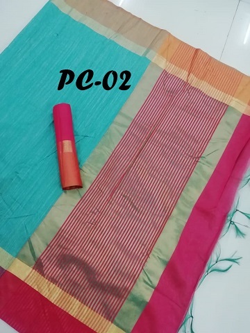 Fancy Cotton Saree - Medium Soft Cotton, 5.5 Mtr Length, Multicolour Striped Pattern, Lace Closure, Zari Work | Indian Style Fashion Statement