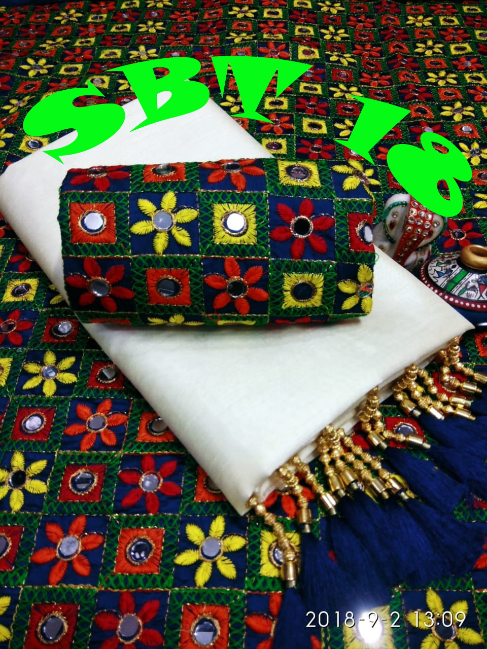 Multicolor Flower Digital Printed Saree