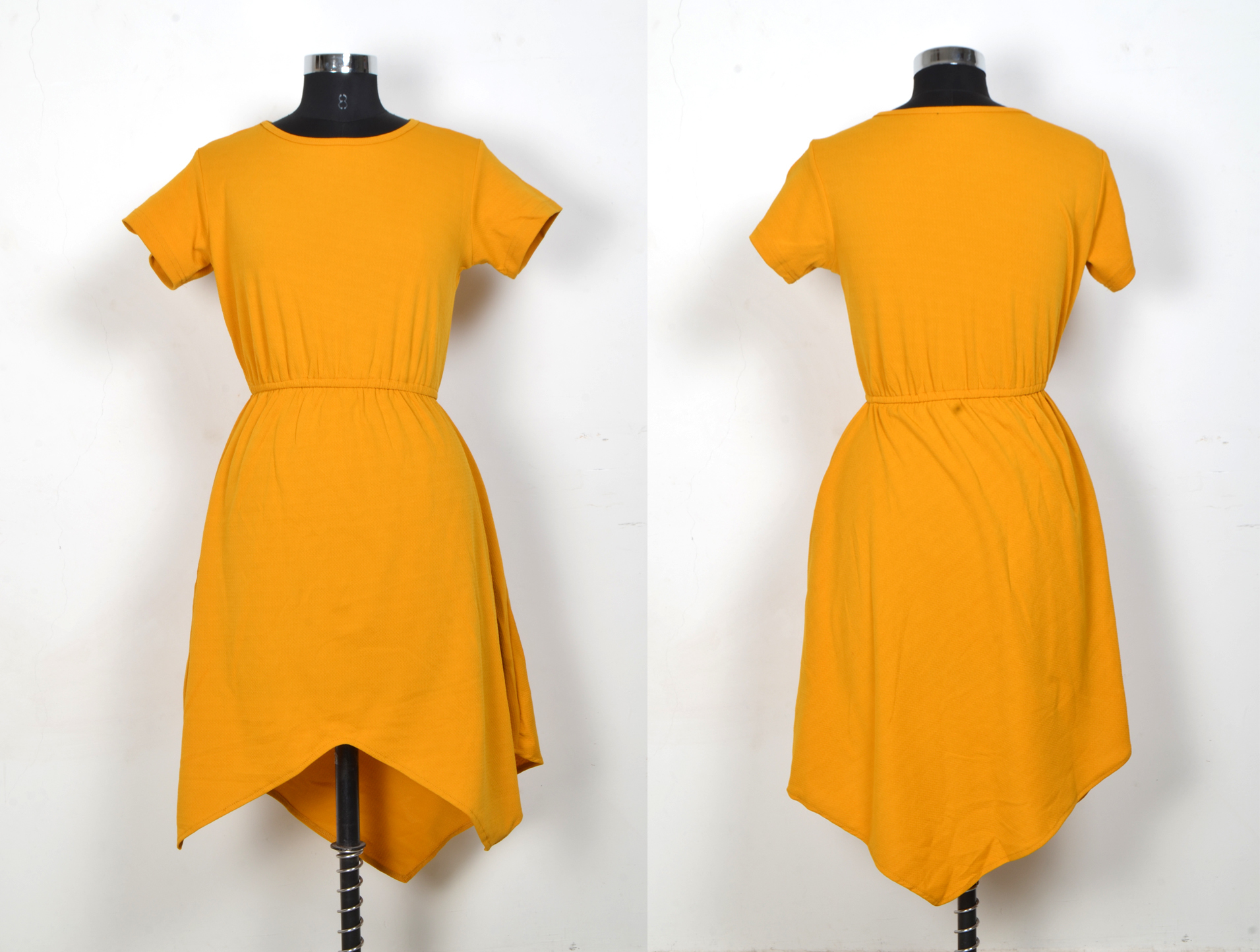 Exclusive Designer Yellow Frock Suit - Cotton Blend, Size S To Xxl | Sleeveless, Plain Pattern, All Season, No Fade, Washable