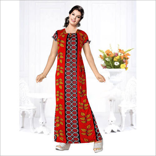 कॉटन लेडीज़ लाइक्रा नाइटी