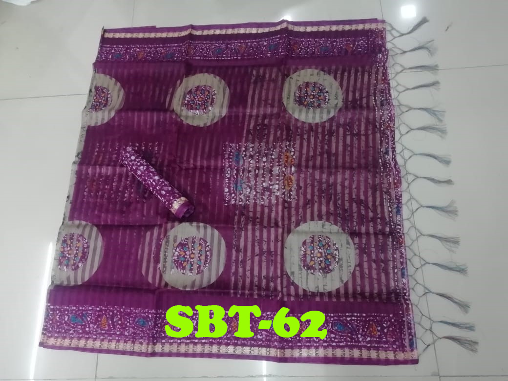 Saniya Patti Printed Saree With Jhalar - Cotton Blend, 5.5 Mtr Length, Multi-color Checked Design, Lace Closure, Intricate Sequin Work