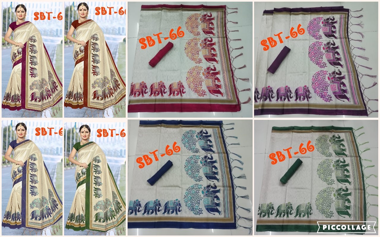 Fancy Silk Saree - Art Silk, 5.5 Mtr Length, Multicolour | Floral Print, Zari Work, Lace Closure