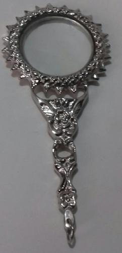 Flower Magnifying Glass - Brass Silver Finish, Customized Dimensions | Nautical Style with Metal Casting Techniques