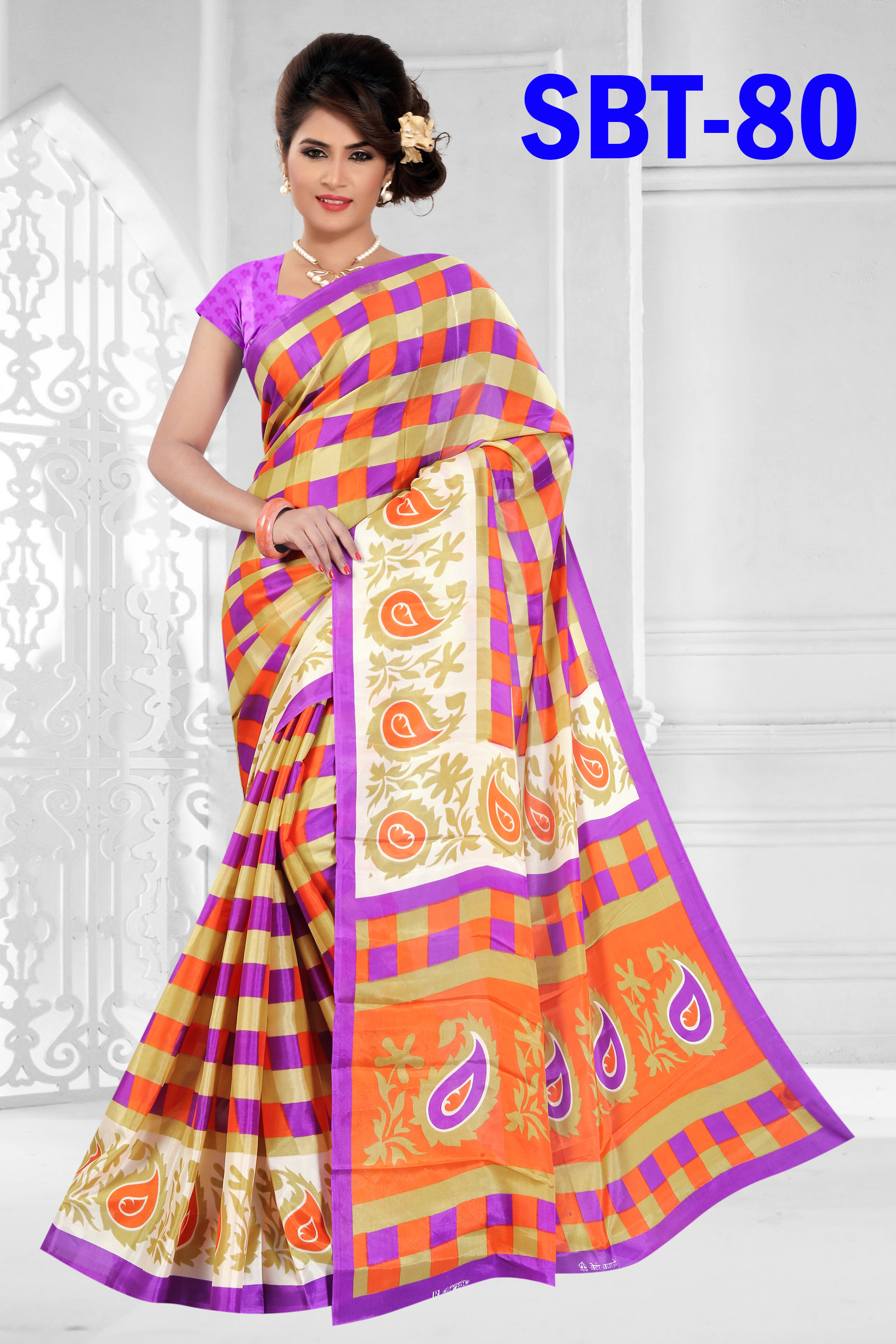 New Light Weight Silk Saree - Cotton Silk Material, 5.5 Mtr Length, Multicolor Printed Design , Patch Work Style