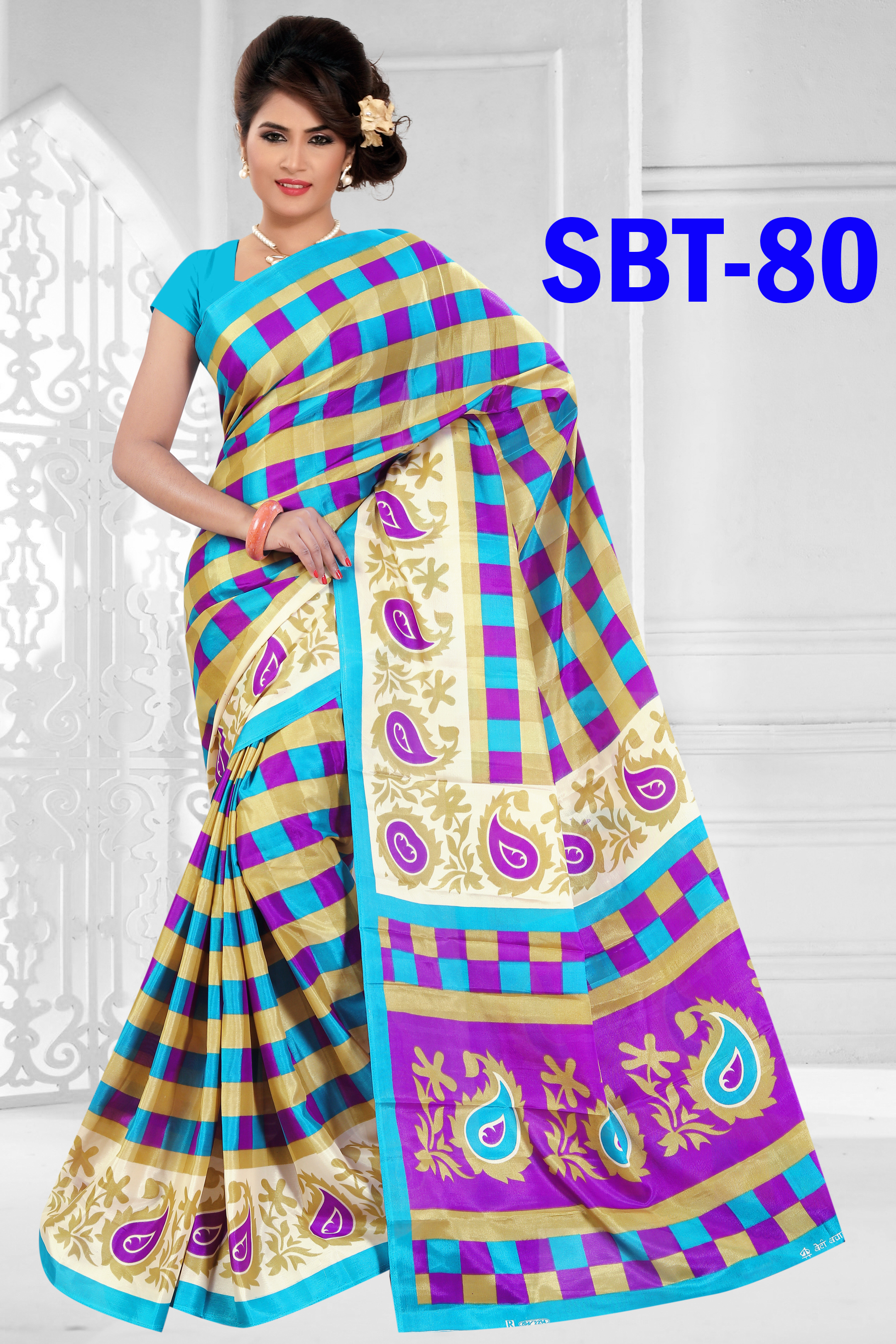 New Light Weight Silk Saree - Cotton Silk Material, 5.5 Mtr Length, Multicolor Printed Design , Patch Work Style
