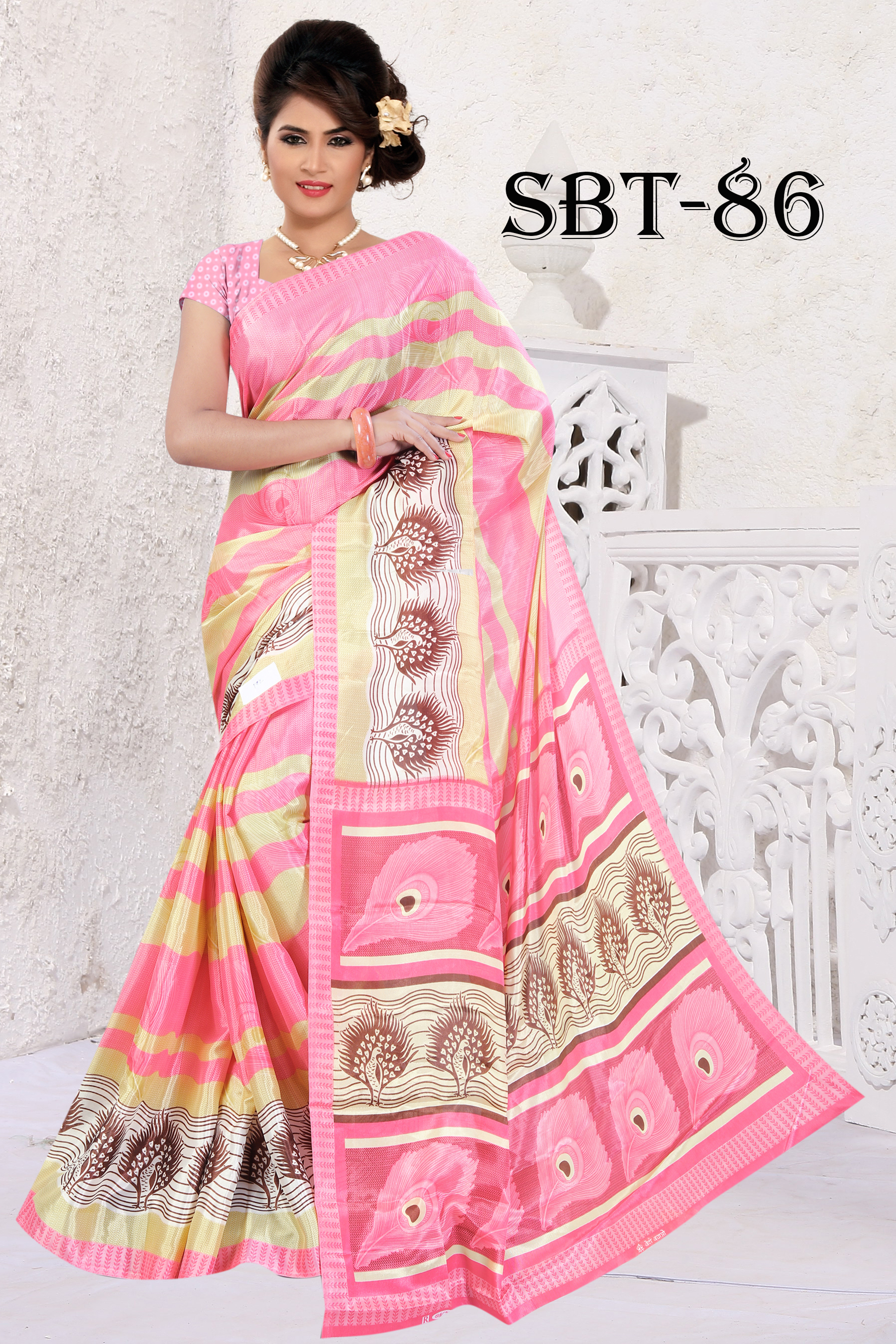 Fancy Light Weight Silk Saree - Soft Light Weight Silk, 5.5 Mtr Length, 0.8 Mtr Blouse Length | Multicolour, Floral Print, Art Silk Fabric