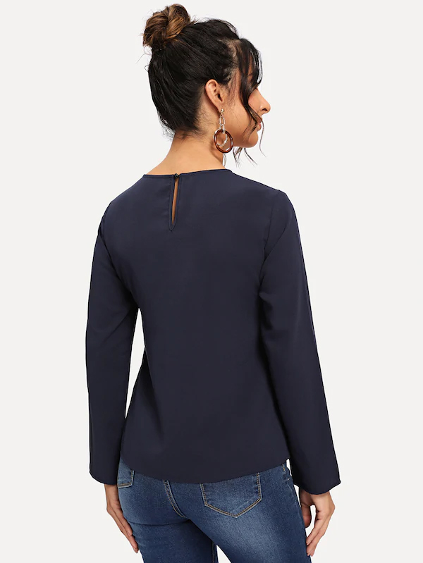 Ladies Top Long - Crepe Material, Size M/xl, Multi Color, Printed Pattern, Full Sleeves | Trendy All-season Wear, Easy To Wash, Durable Stitching