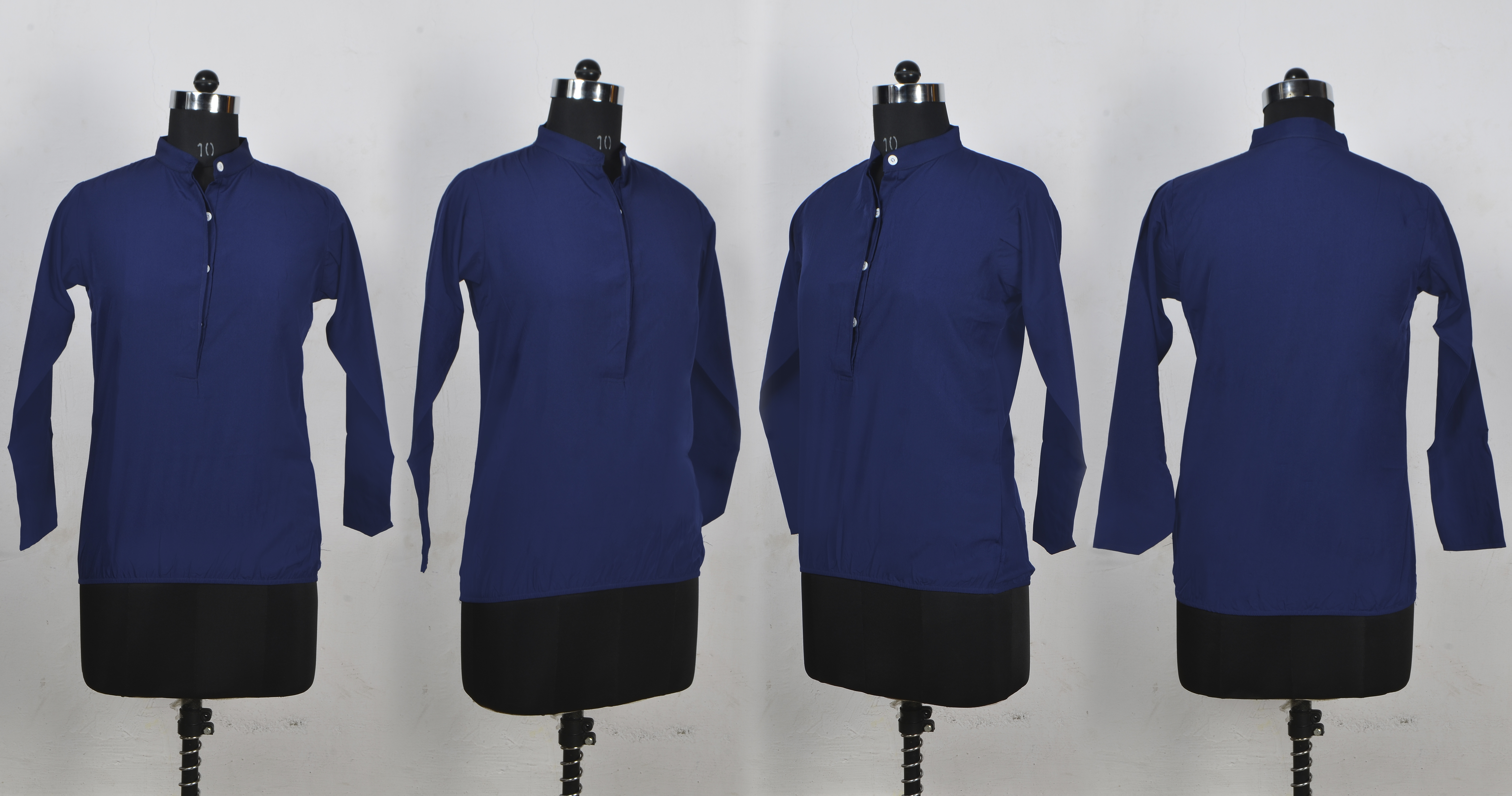 Printed Top - Crepe Material, Size M & Xl, Blue Color | Full Sleeves, All-season, Washable, Trendy Printed Pattern For Stylish Look