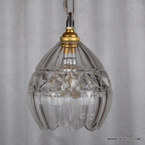 Transparent Small Crystal Hanging Lamp