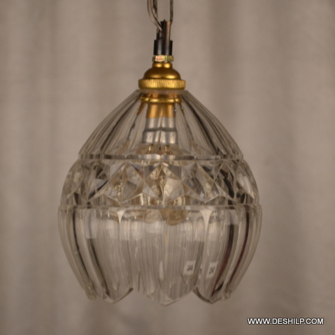 Transparent Small Crystal Hanging Lamp