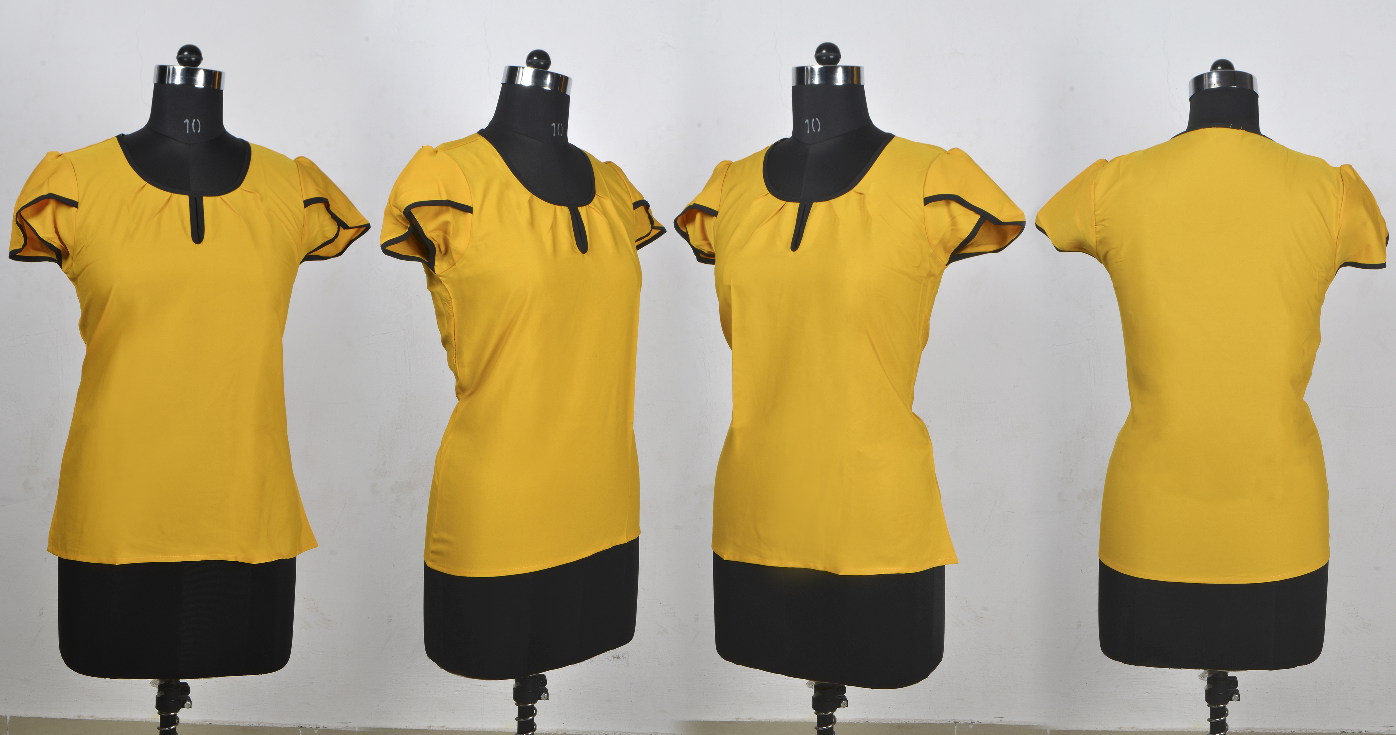Trendy Top - Crepe Material, M & Xl Sizes, Yellow Color | Sleeveless, Washable, All-season, Plain Pattern, Modern Ethnic Design