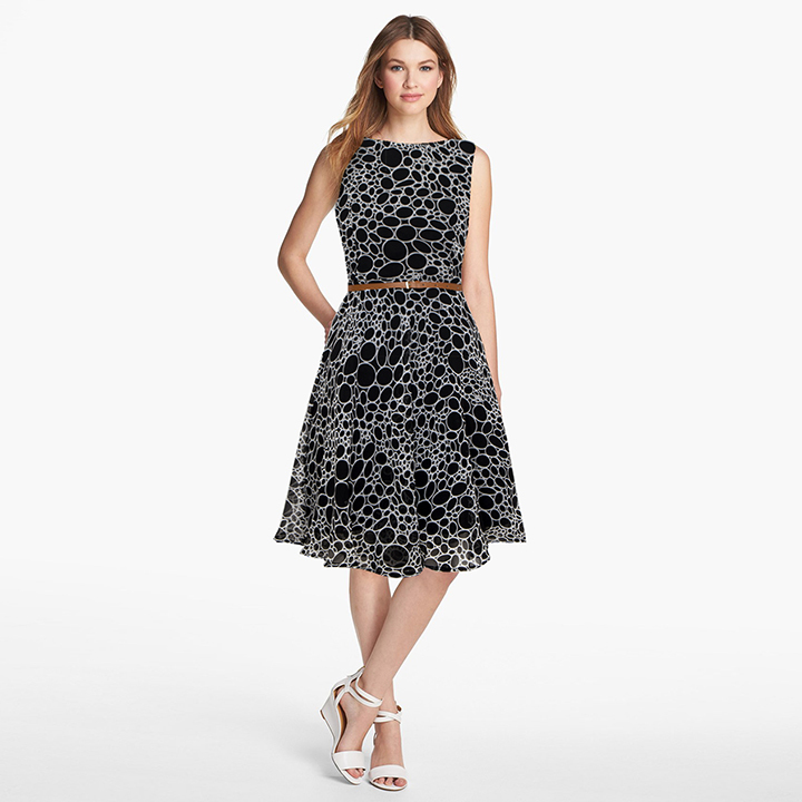 Skater Dresses - Georgette, Sizes S-xxl, Black Color, Length 38-39 Inches | Sleeveless, Printed Pattern, No Fade, Washable, Stylish Western Wear