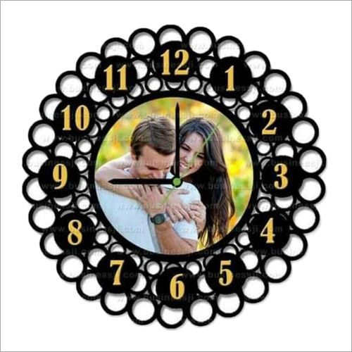 Black Sublimation Designer Printed Wall Clock