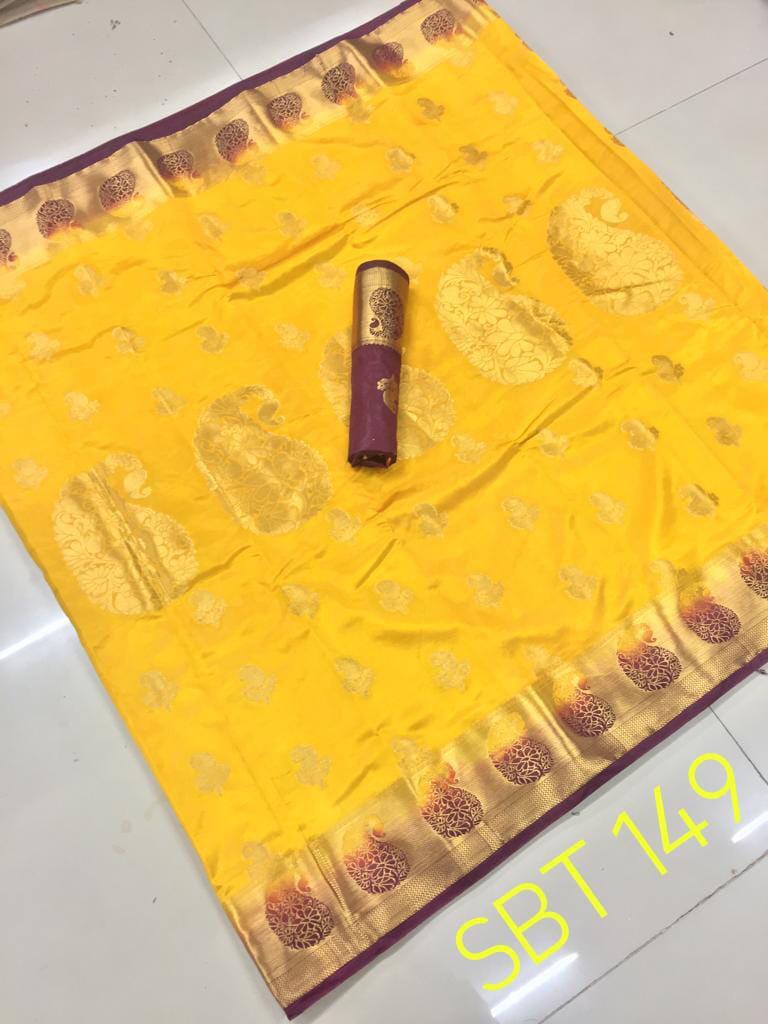 Multicolor Mango Border Kanchivaram Rich Pallu Design Saree