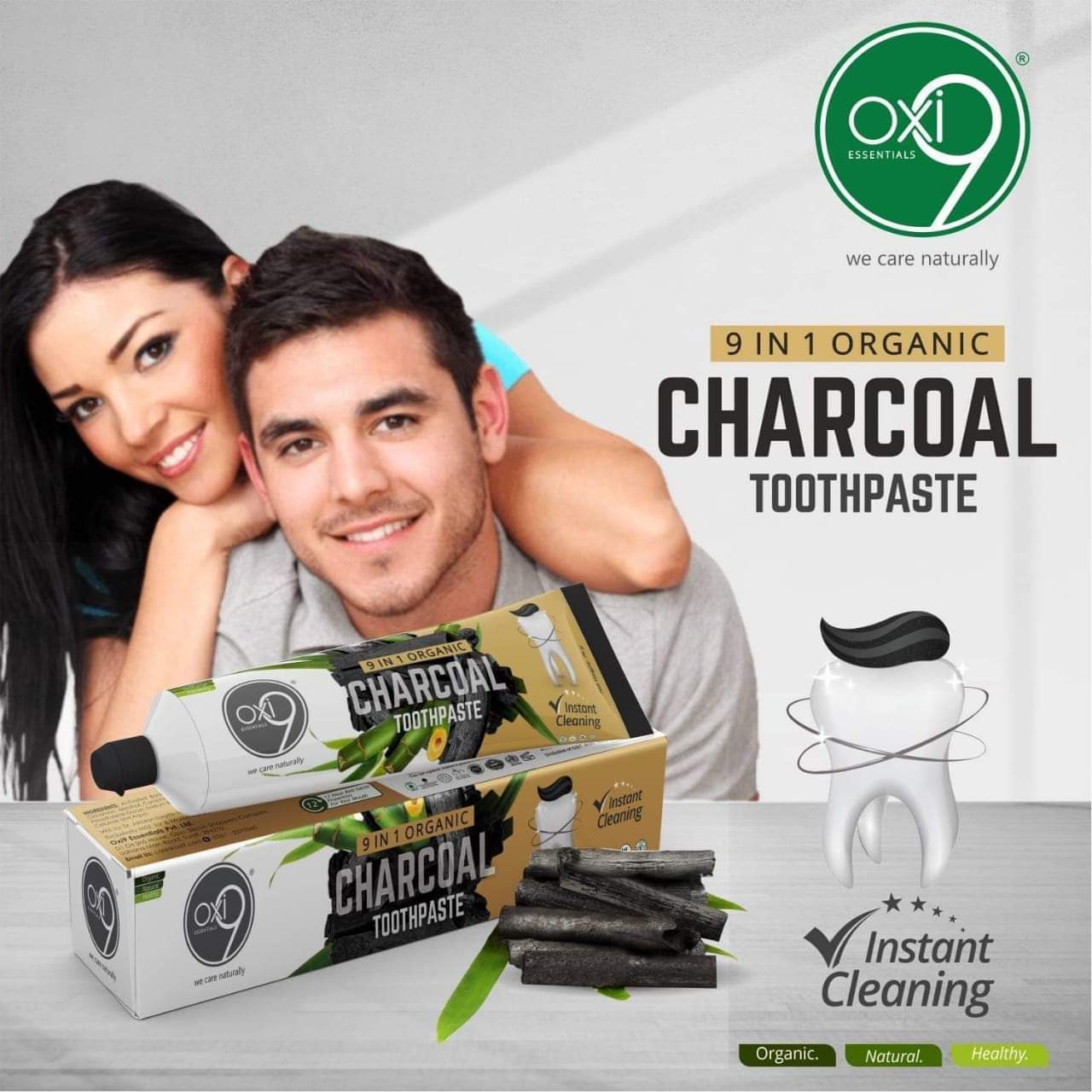 9 In 1 Organic Charcoal Toothpaste Cool Place