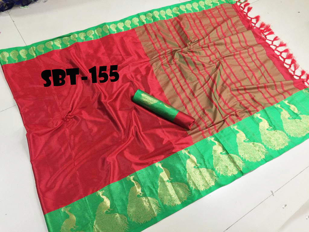 Multicolor Fancy Cotton Silk Saree