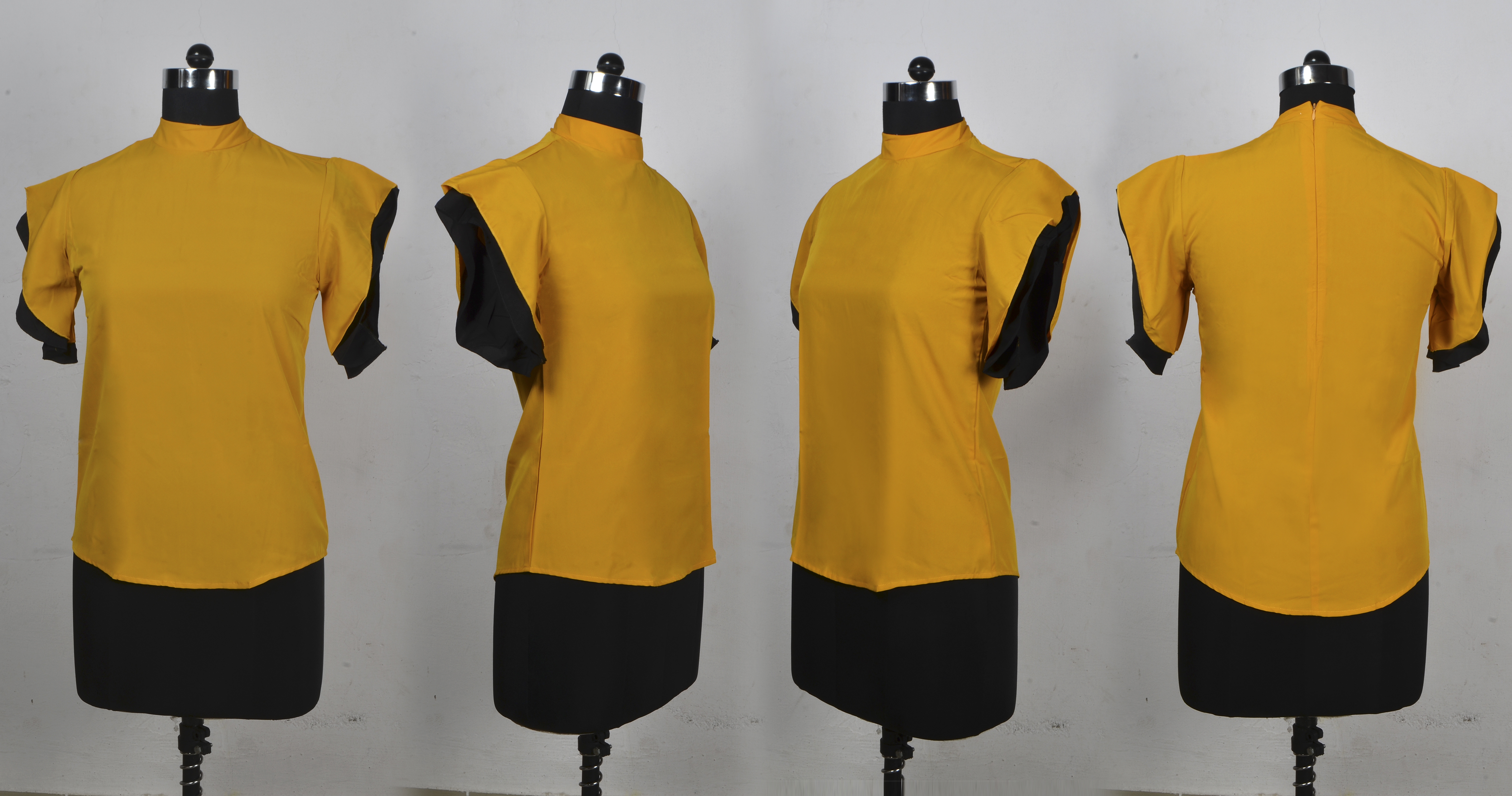 Top - Crepe, Size: M, Xl, Color: Yellow | Sleeveless, Plain Pattern, Washable, All Season Fashion For College Girls