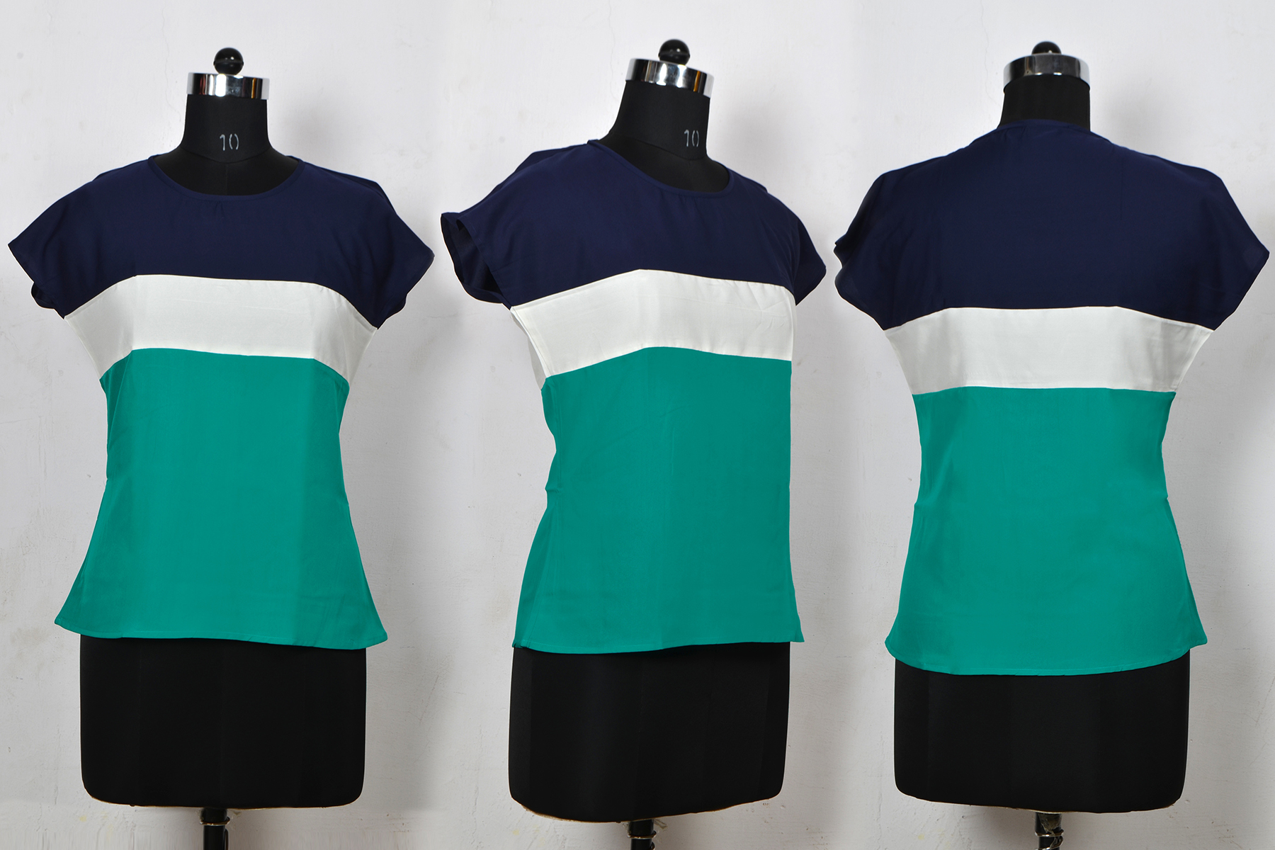 Tops - Crepe Material, Sizes S To Xl, Green Color | Short Sleeves, Printed Design, Casual Style, Washable, Suitable For All Seasons